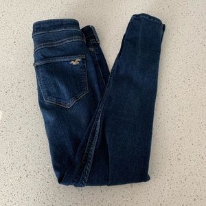 Hollister high rise jean legging dark wash (3S)